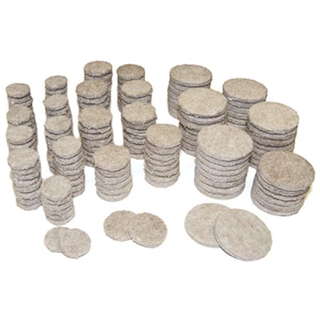 Convenience Concepts TruGuard Round Multi Felt Pads, Tan, 184PK HI2668675